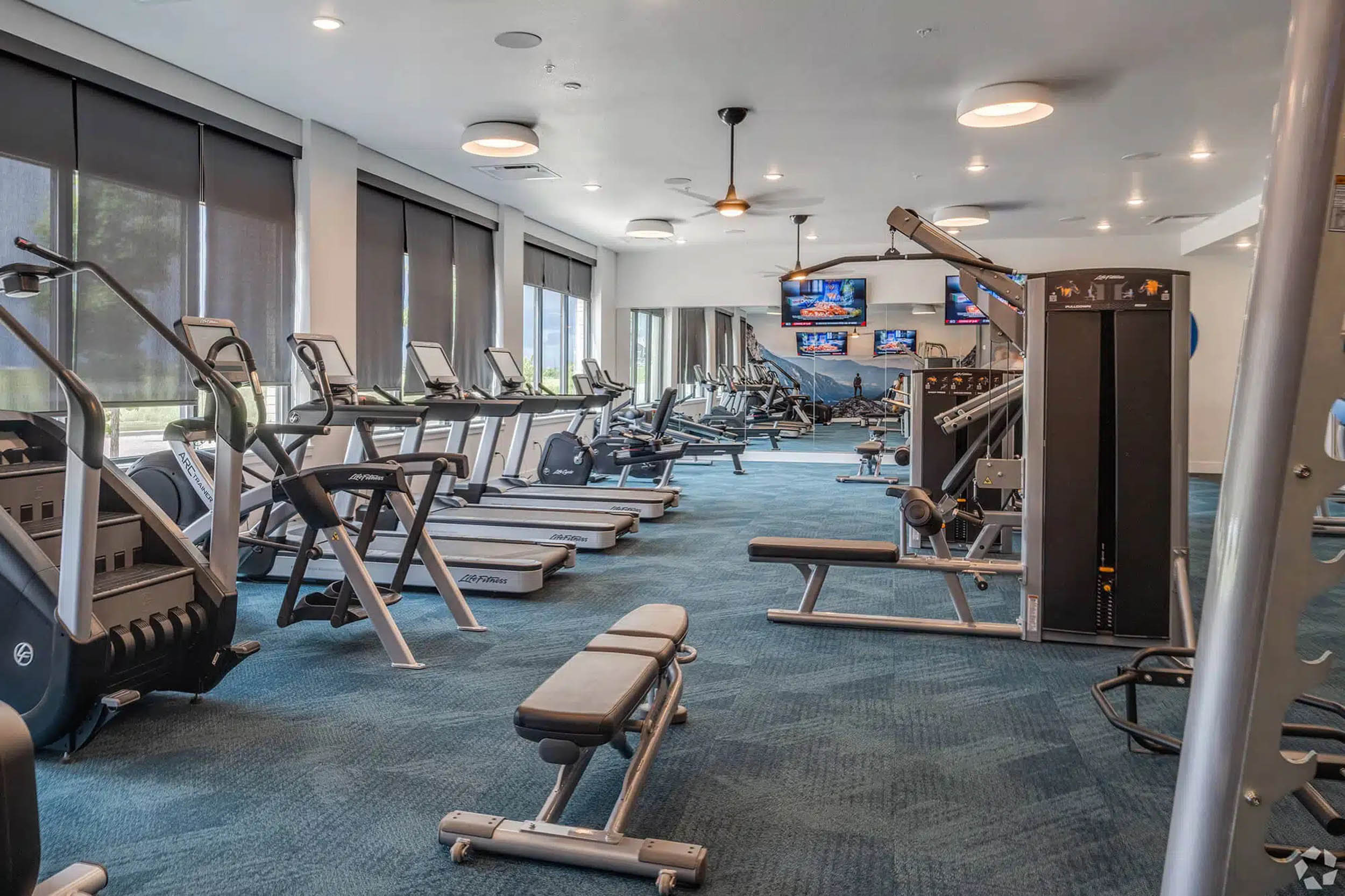 Fitness center withe exercise machines